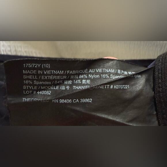 Theory Women’s Dark Blue Thaniel Kennett Stretchy Nylon Cropped Pull On Pant 10 - Picture 8 of 9